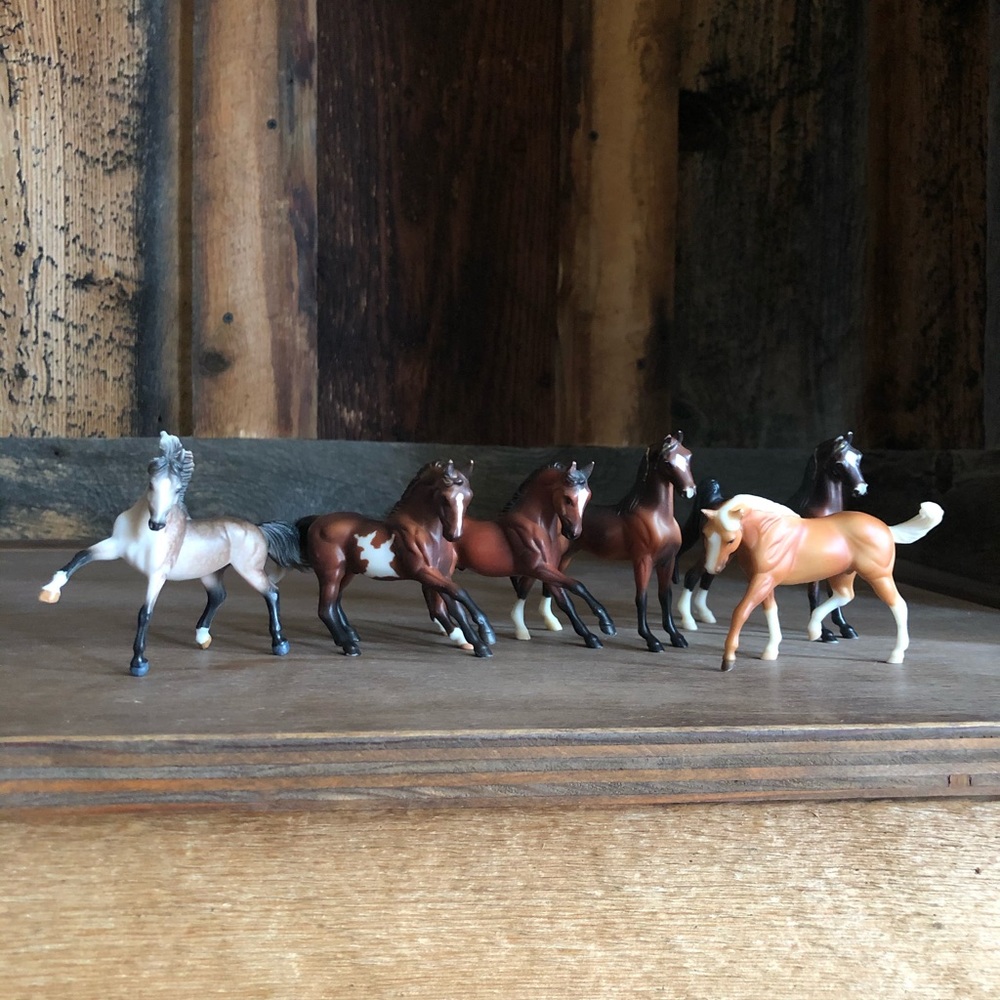 Group of mini Breyer horses